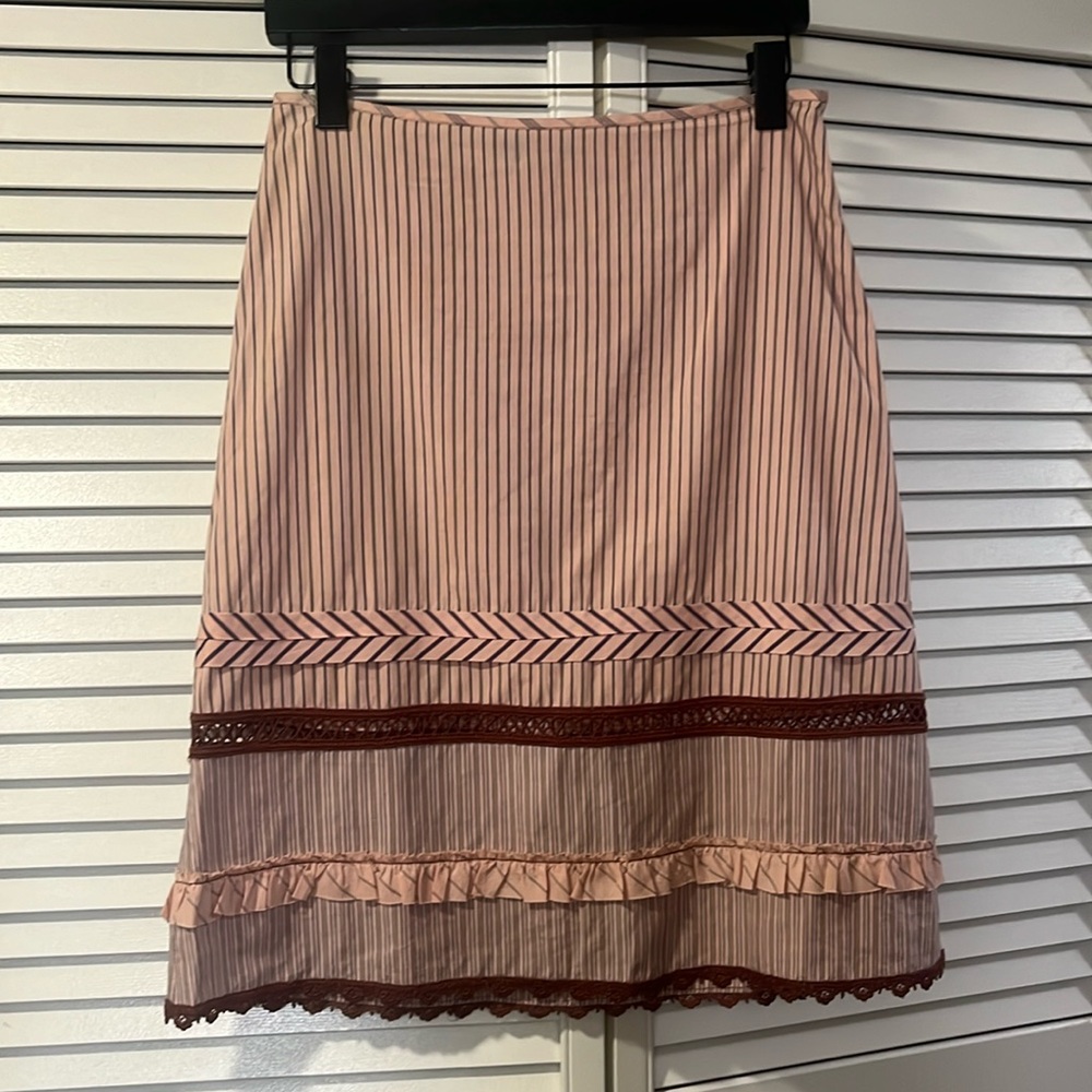 Vintage Petro Zillia Striped Pink Skirt - Size XS